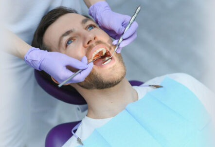 Boy during a dental treatment with Manchester dentist